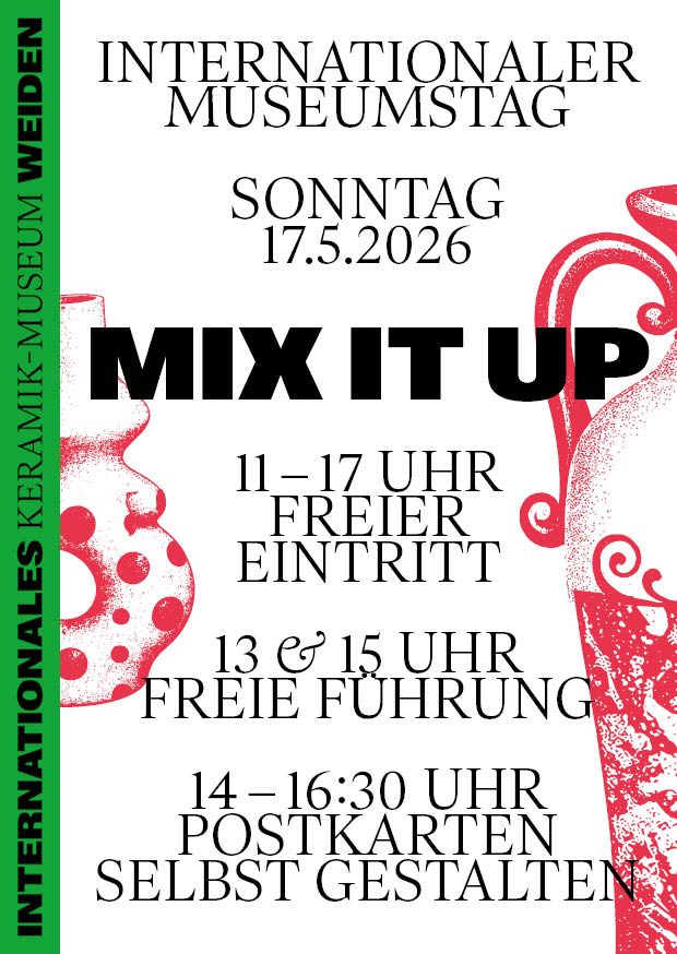 Plakat für den Internationalen Museumstag 2026 in Weiden. Eintritt frei! Es gibt viele kreative Angebote.